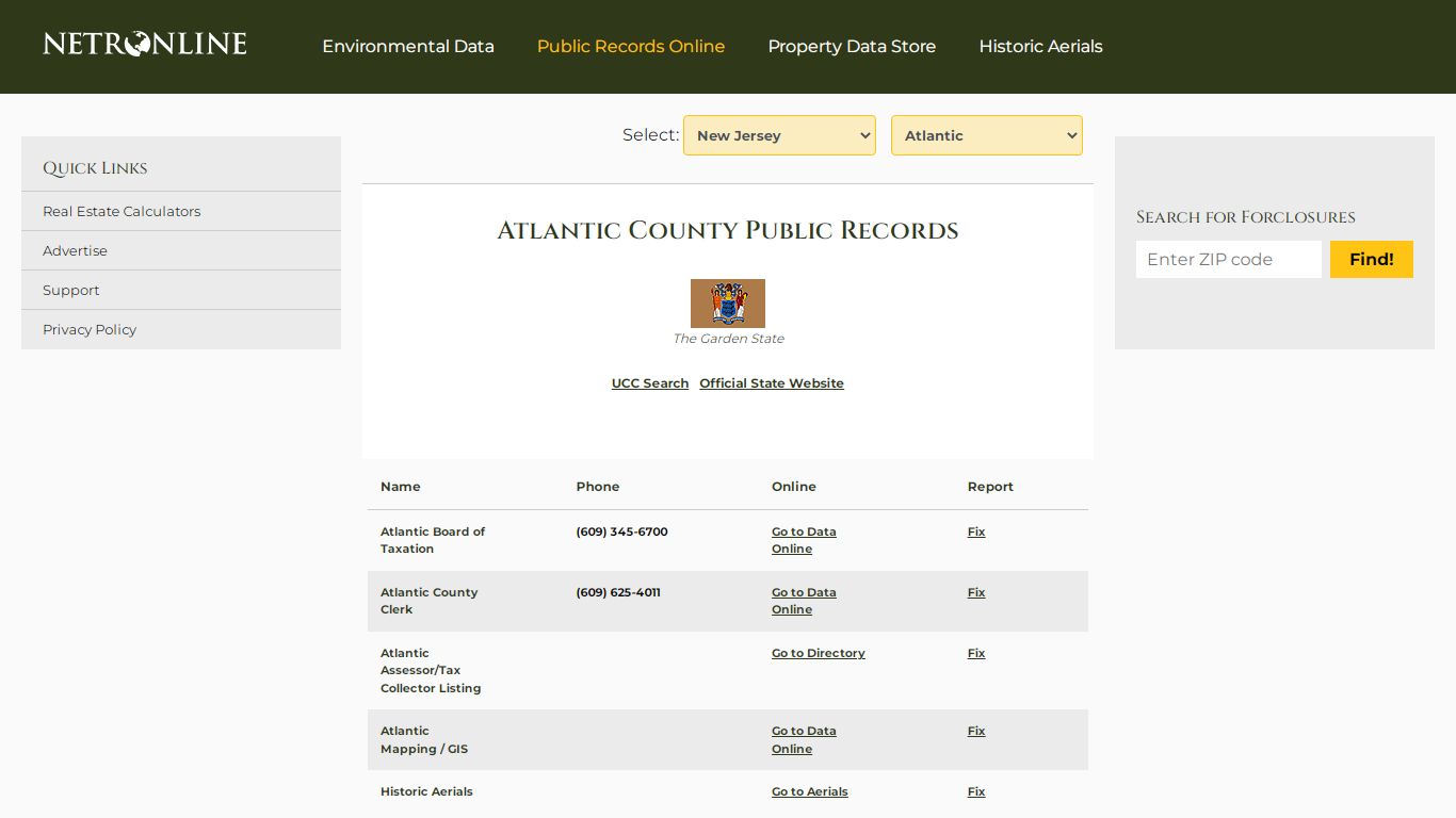 Atlantic County Public Records - NETROnline.com